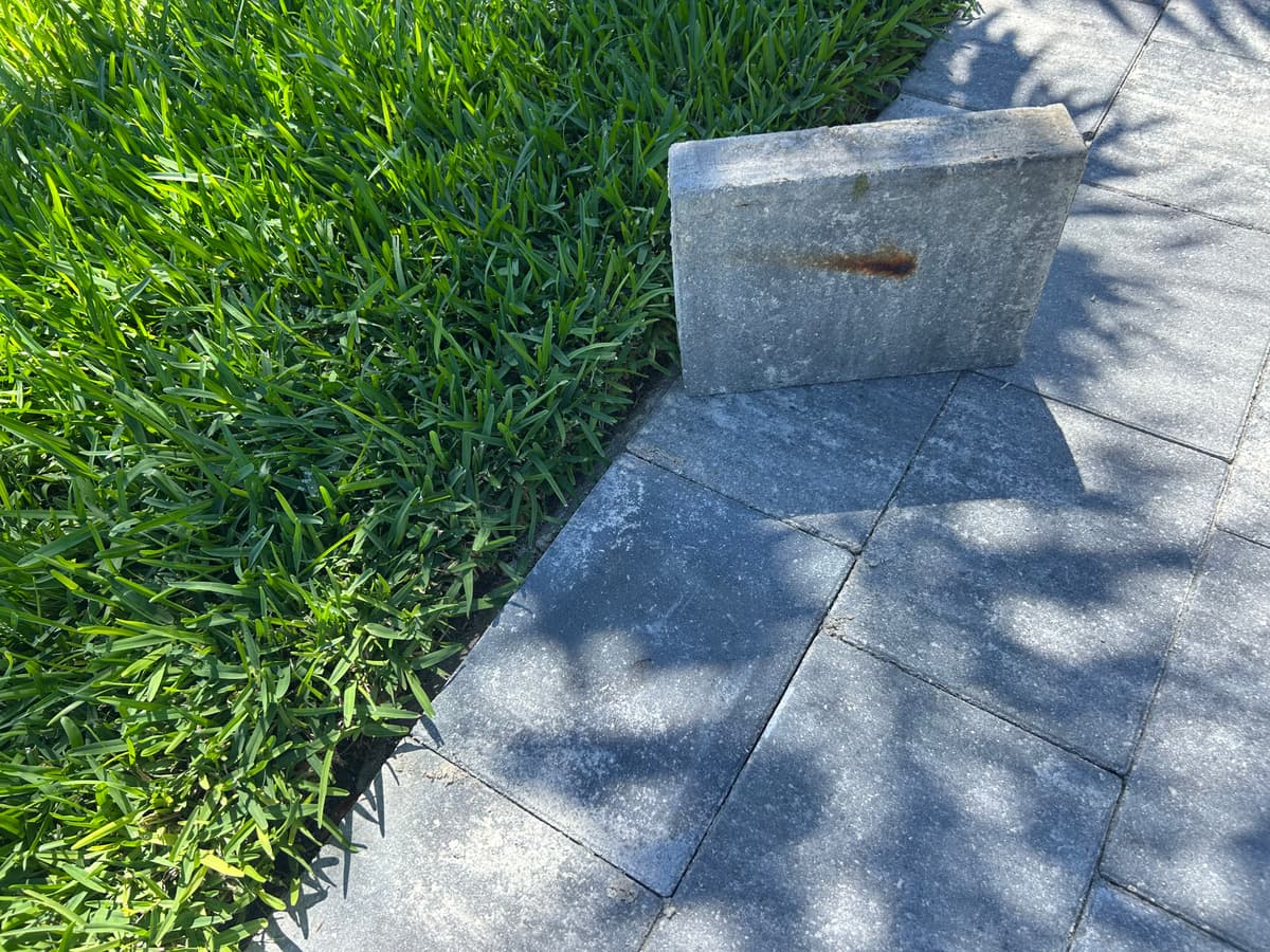 After paver installation